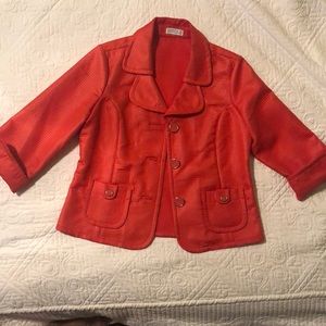 Orange short pants jacket